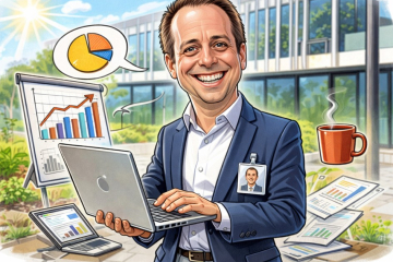 Büroarbeit im Freien mit Charme